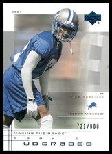 Scotty Anderson 2001 UD Graded Making the Grade Rookie Card RC SP Detroit Lions. rookie card picture