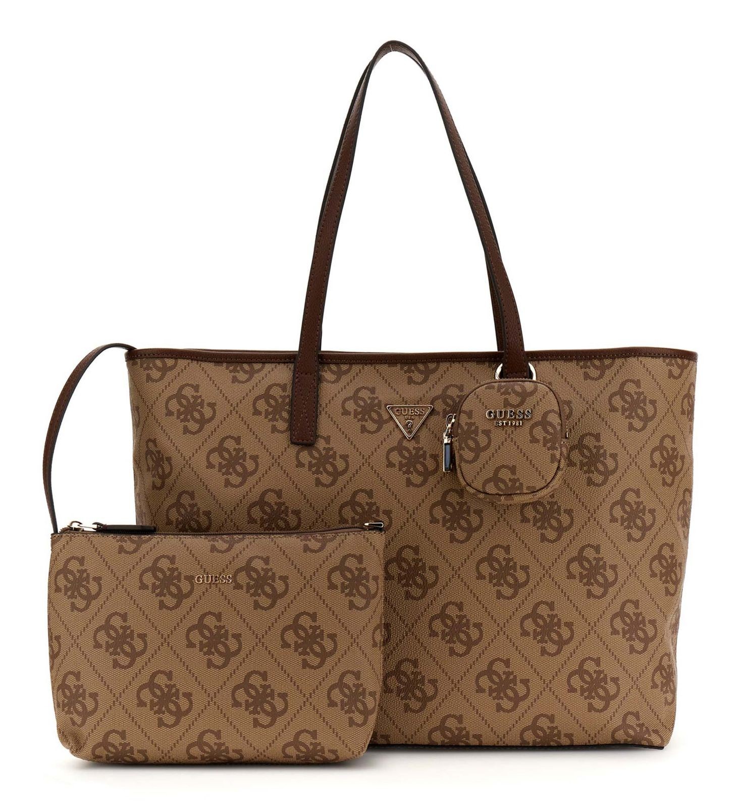 GUESS shopper bag Power Play II Large Tech Tote Latte Logo / Brown