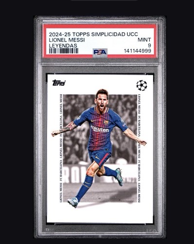 2024-25 Topps Simplicidad UEFA Club Competitions Leyendas Lionel Messi PSA 9