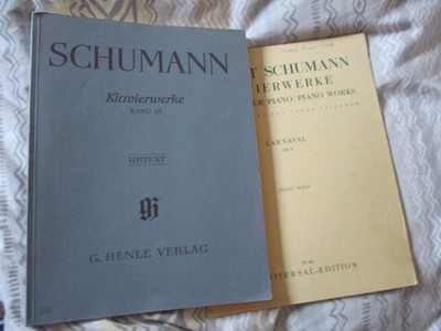 SCHUMANN NOTEN FÜR KLAVIER. ''2 ALBEN  MIT BEKANNTEN SCHUMANNS WERKEN