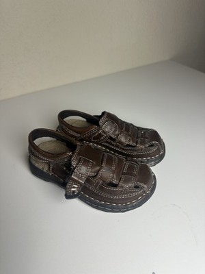 Arizona Jean Co Toddler 9C Boy Fisherman Sandal Shoes Brown Adjustable Strap