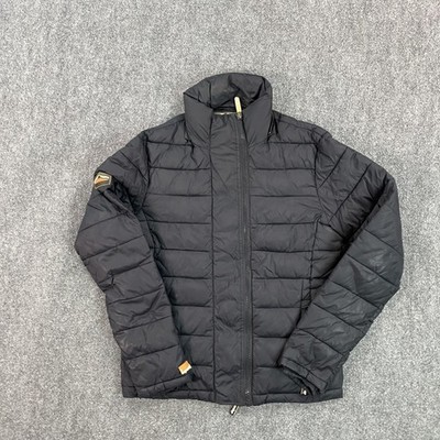 Superdry Jacket Mens Medium Black Fuji Double Zip Puffer Quilted Lightweight