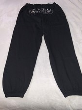 NWT VICTORIA'S SECRET PINK IVY FLEECE CAMPUS SWEATPANTS MEDIUM BLING