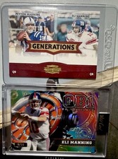 Peyton & Eli Manning Generations and QB1 On the Clock Eli Manning 9/10 lot of 2 