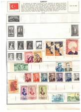TURKEY EARLY COLLECTION OVER 175 STAMPS** 8 PAGES cat USED $50.++ LOT 303-85