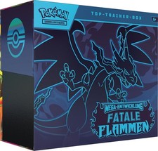 Pokémon Karten Mega-Entwicklung Fatale Flammen Top-Trainer-Box NBEU & OVP