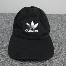 Adidas Originals Hat Cap Strap Back Black Trefoil Dad Cap One Size Mens Cotton