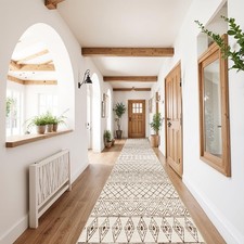 2'6"x12' Flur Läufer Teppich Marokkanisch - Maschinenwaschbar Läufer Teppiche Niederflor...