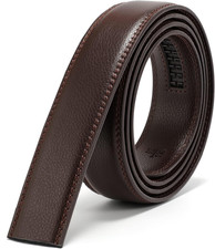 Ratchet Belt Replacement Strap 1 1/8", Leather Belt Strap for 35MM Slide Click B
