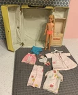 Vtg 1971 Mattel Sun Set Malibu Skipper Barbie Doll blonde Hair w/ Clothes & Case