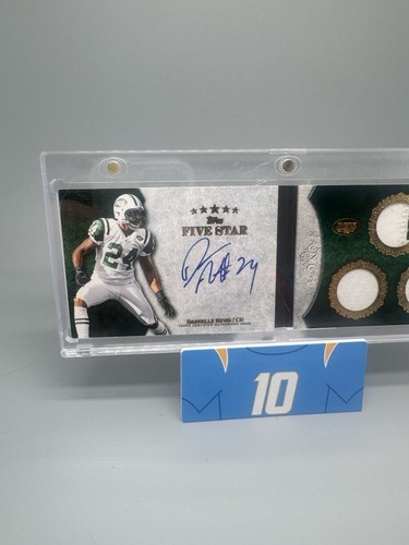 Darrelle Revis 2010 Topps Five Star Booklet Triple Patch On Card Auto 5/10 SB-DR - Picture 3 of 6