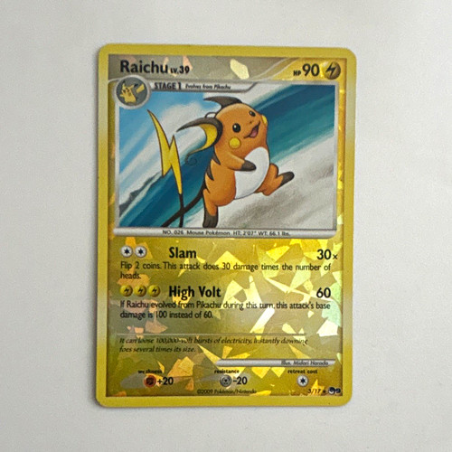 Raichu 003/017 POP Series 9 Reverse Holo Rare Stage 1 90 HP English 2009