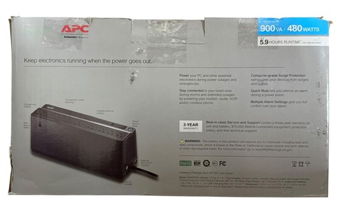APC Battery Back-Ups BVN900M1 with USB Charging Port NEW Open Box - Picture 4 of 4
