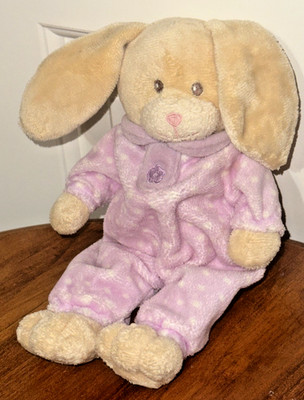 Teddy Hermann Bunny Rabbit with Purple Polka Dot Pajamas Plush 10''