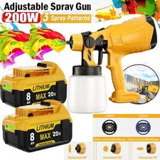 Cordless Spray Gun Electric Paint Sprayer For Dewalt 20V 8.0AH Battery DCB200-2
