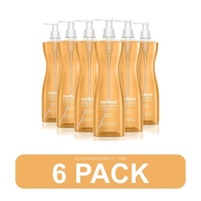    Method Gel Dish Soap Clementine Biodegradable Formula 18 Fl Oz Pack of 6