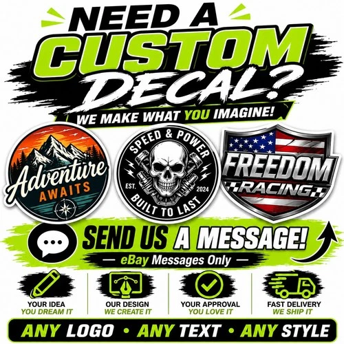Custom Decal Any Logo Text Design Vinyl Sticker Waterproof Die Cut Car Window
