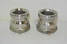 LOT 2 2" P T COUPLING 20A 316 STAINLESS STEEL A ADAPTER X FIPS NEW