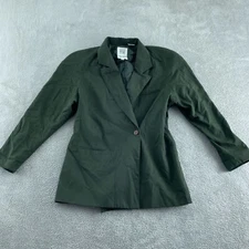Vintage Womens Green Blazer Jacket Size 8M By Together! Polyester & Rayon 3879