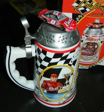 Vintage 2002 Anheuser-Busch Dale Earnhardt Jr. Stein "Taking The Checkered Flag"