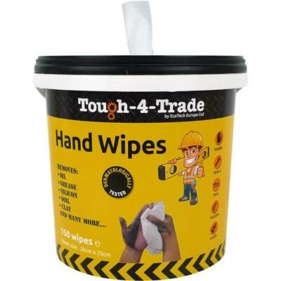 ECOTECH Tough-4-Trade Industrial Hand Wipes - Heavy-Duty Wipes x150 Garages/Mechanics