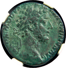 Roman Coin Commodus  Ad 177-192 AE Sestertius NGC VF (027-4)