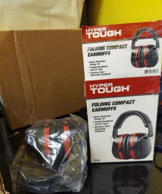 Hyper Touch Folding Compact ear puffs open damaged box