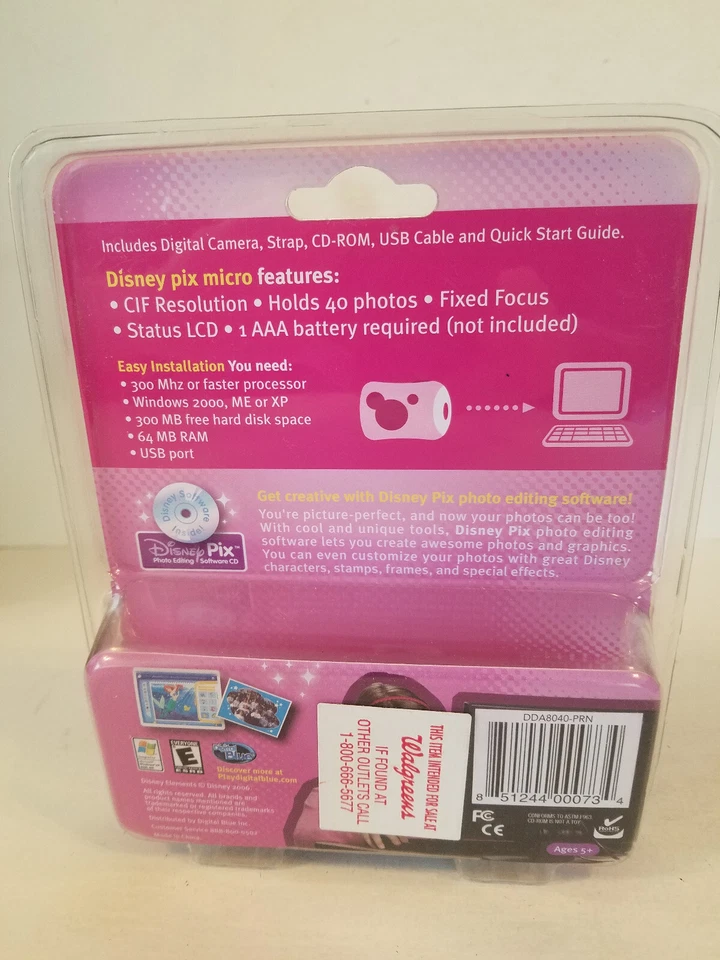 Disney Pix Micro Digital Camera W/photo Editing Software "Bundle - Image 2 of 4
