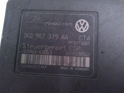 VW Skoda Audi ABS Hydrauliklock Steuergerät Steuerteil 1K0614517T 1K0907379AA - Bild 3 von 3
