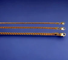 14K Rose Gold 1mm-4mm SOLID Franco Round Box Necklace Bracelet Chain Gold 7-30"