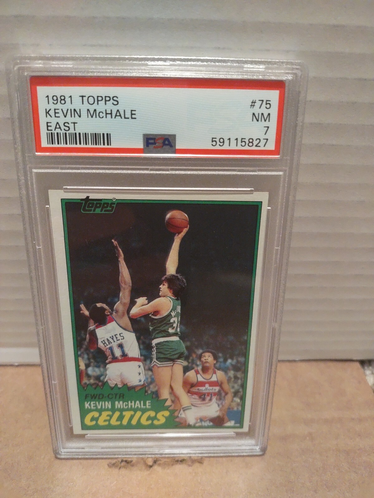 1981 TOPPS BASKETBALL EAST #75 KEVIN McHALE RC HOF "BOSTON CELTICS" PSA 7 🏀🏀