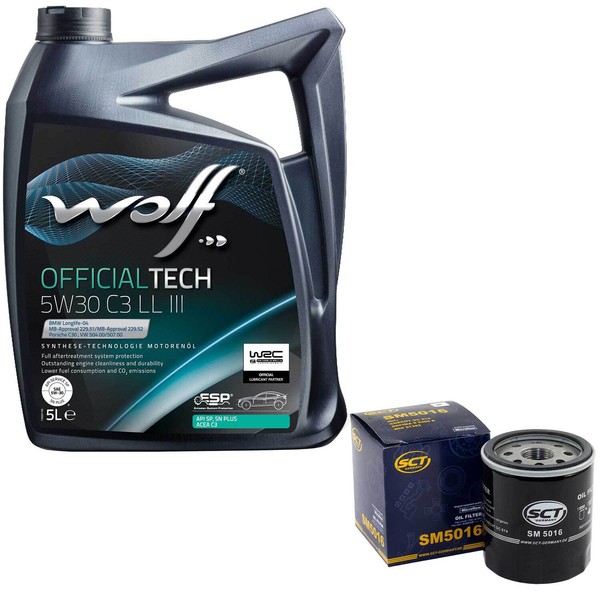 MotoröL Set 5W30 5 Liter + ÖLfilter SM 5016 FüR Dodge Avenger Jeep Compass 2.0-image
