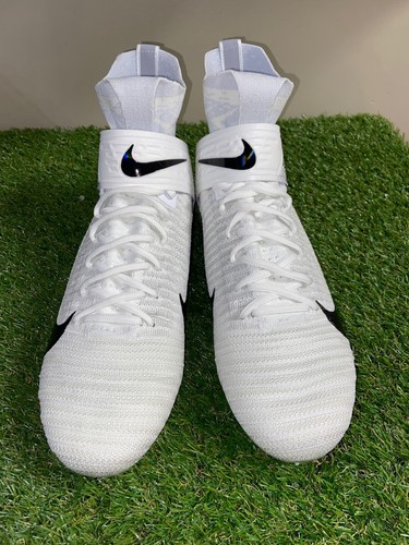 Nike Alpha Menace Elite 2 Flyknit White Football Cleats Men Size 14 AO3374-101 - Picture 3 of 8