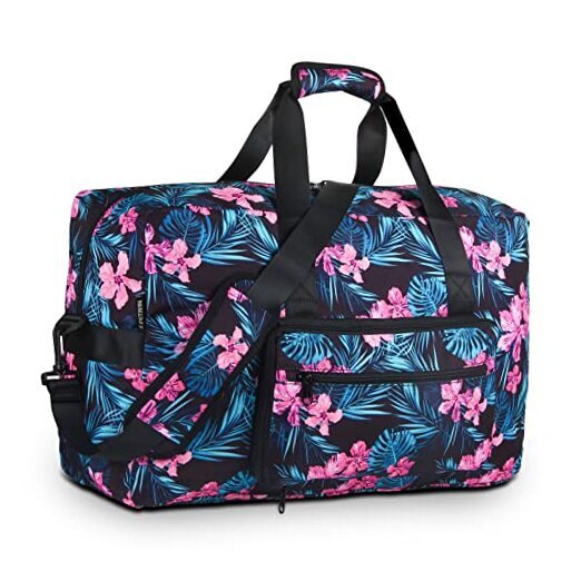 Weekender Bag Carry On Bag Travel Duffle Bag Medium Overnight Bag A-Flower2