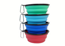 Faltbarer Reisenapf / Hundenapf aus Silikon mit Karabiner