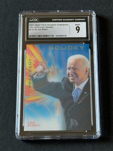 2021 UD Upper Deck Goodwin Champions GOUDEY Joe Biden LENTICULAR 3-D Card  CGC 9