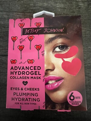 Betsey Johnson Advanced Hydrogel Collagen Mask Plumping Hydrating Eye and Cheek