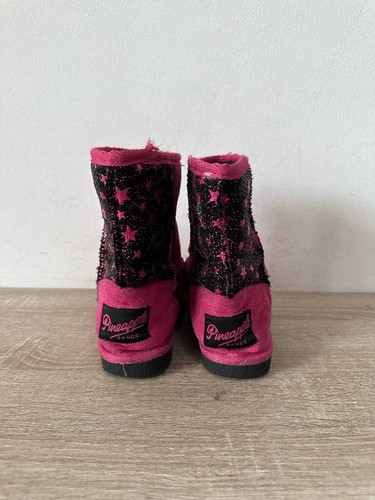 Pineapple Girls Kids Burgundy Faux Suede Ankle Snow Boots UK(11)EU(29) OLS-BT055 - Picture 4 of 8