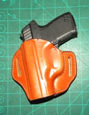 Bianchi 23957 LH Leather 2 Slot Belt Holster for Ruger LC9 LC380 KelTec PF9 P11