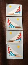 2 x 6" MRS GROSSMAN STICKERS RETIRED VINTAGE SAILBOATS NLA *