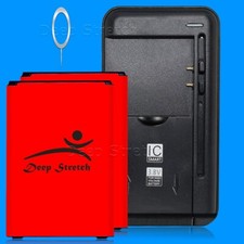 Large Power 2x 4580mAh Rechargeable Battery Charger Pin for LG Tribute 5,LS675