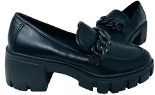 Madden Girl Women's Hoxtonn Slip On Comfort Dress Loafers Black Size:7 155EG
