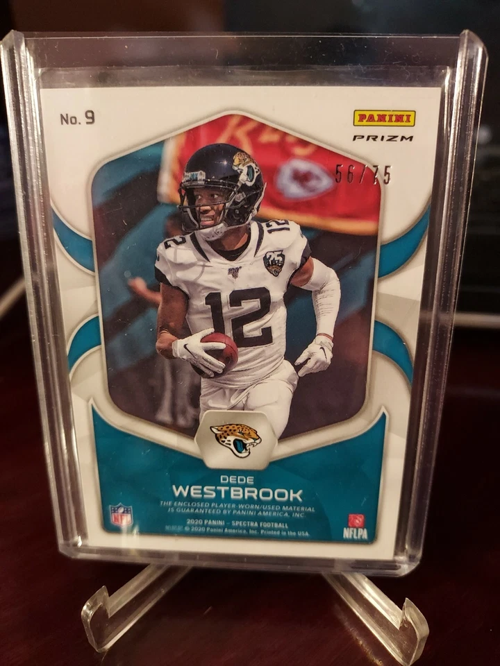2020 Panini Spectra Brilliance Relics Hyper #56/75 Dede Westbrook #9 - Image 4 of 4