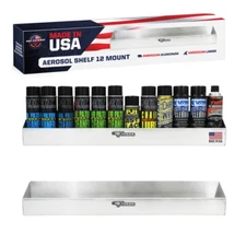 Pit Posse Aerosol 12 Can Oil Caddie Caddy Shelf Holder Trailer Aluminum