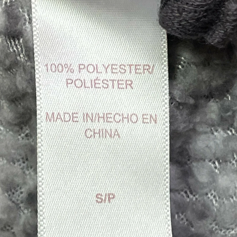 Stan Herman Women's Zipper Fleece Jacket Pockets Long Sleeve Gray Small S - Image 4 of 4