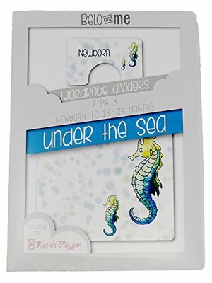 Katies Playpen Baby Clothes Wardrobe Dividers Organisers - Under The Sea - 7 Pac
