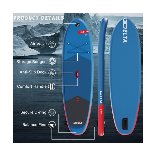 10'x32''x6'' Inflatable Stand Up Paddle Board with SUP Accessories & Backpack... - Picture 4 of 6