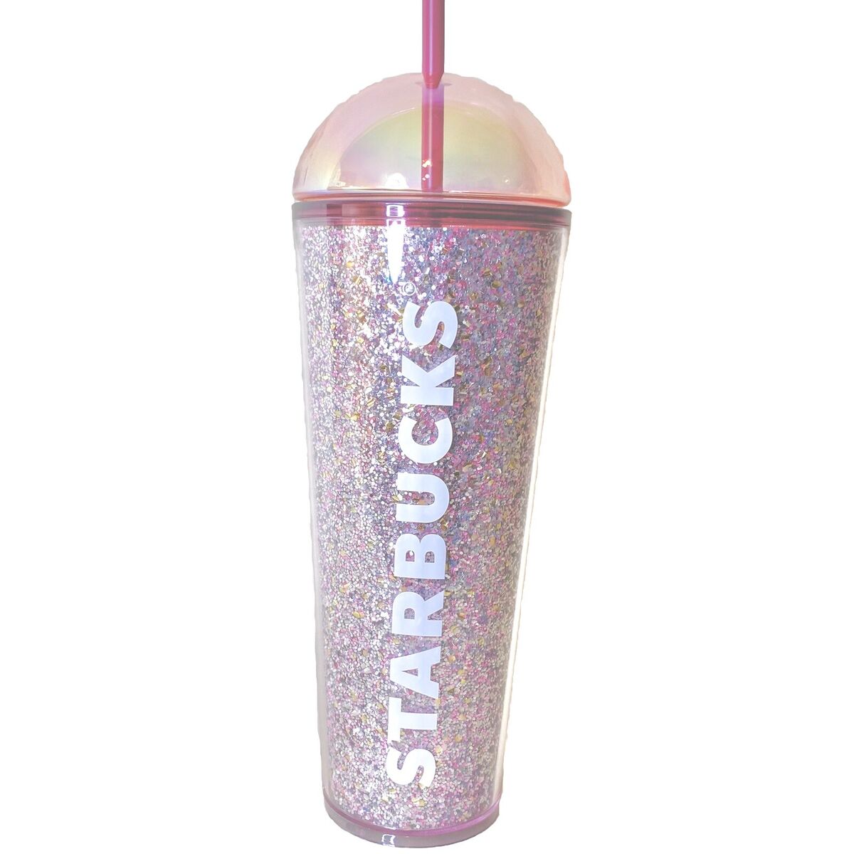 STARBUCKS グリッター水筒 ピンク・シルバー NWT 2024 STARBUCKS Pink & Silver Glitter Cold Cup Tumbler 24