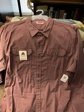 Wrangler Shirt Men's 2XL Red Button Relaxed All Day Comfort Epic Soft Western