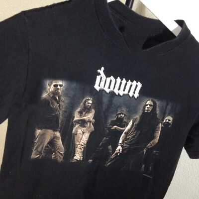 Down Band 2002 Cotton Short Sleeve Black Reprint Men S-5XL T-Shirt